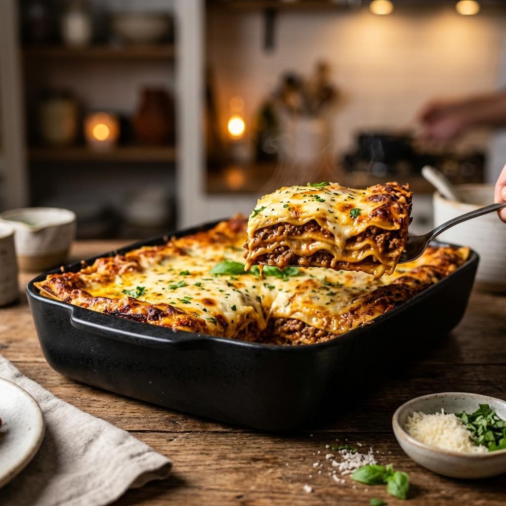 Family-sized ready-made lasagne tray, coming soon